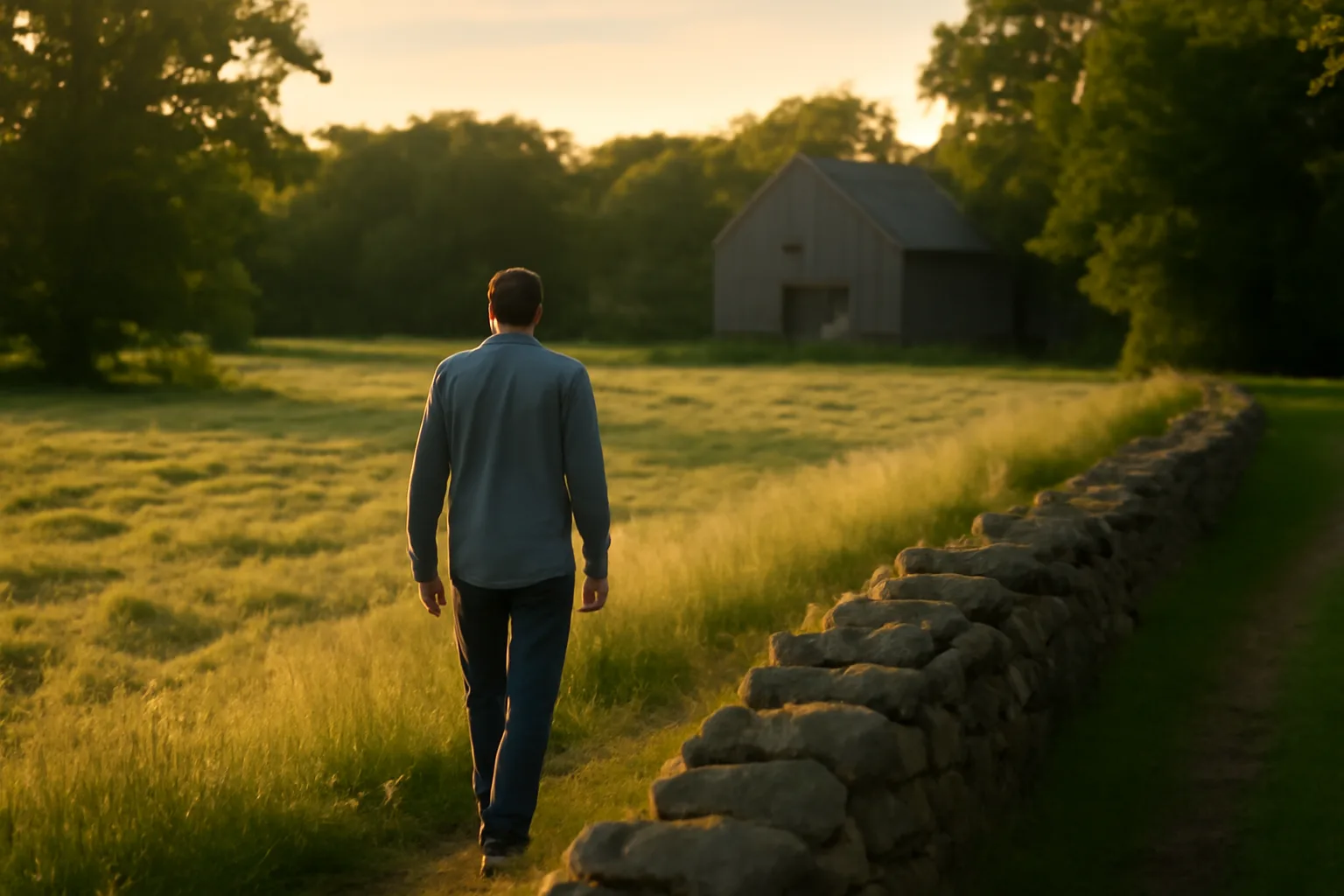 Connecticut hayfield at dusk tied to farm adjuster licensing