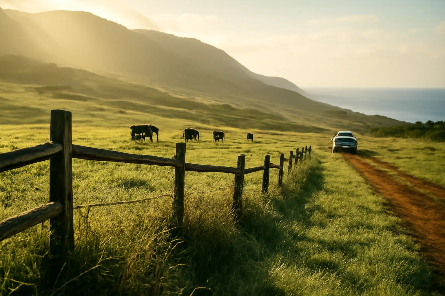 Hawaii cattle pasture where a farm adjuster would inspect storm loss